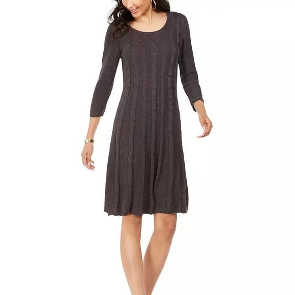 Nine West Dresses & Skirts - NINE WEST Cable Knit Sweater Dress